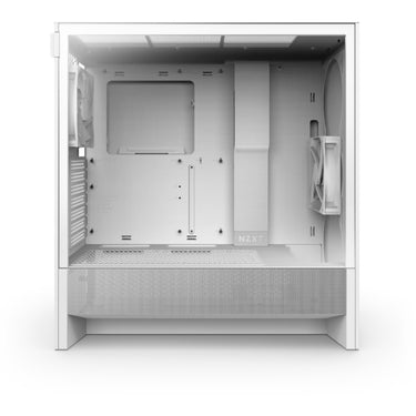 Nzxt h5 flow v2 midi tower behuizing (wit | 1x usb-a | 1x usb-c | tempered glass)