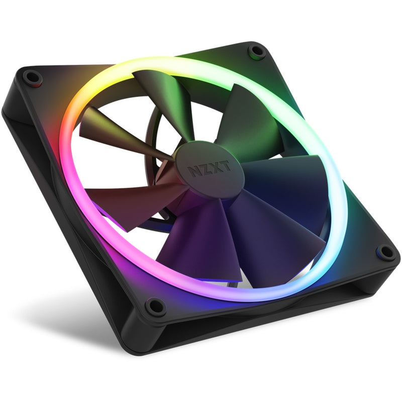 Load image into Gallery viewer, Nzxt f140 rgb case fans (zwart, 2 stuks, 140 x 140 x 26 mm, pwm, incl. controller)
