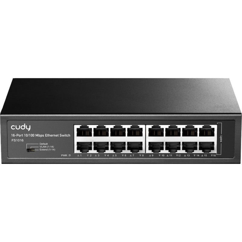 Afbeelding laden in galerijviewer, Cudy 16-port 10 100 mbps ethernet switch (zwart)
