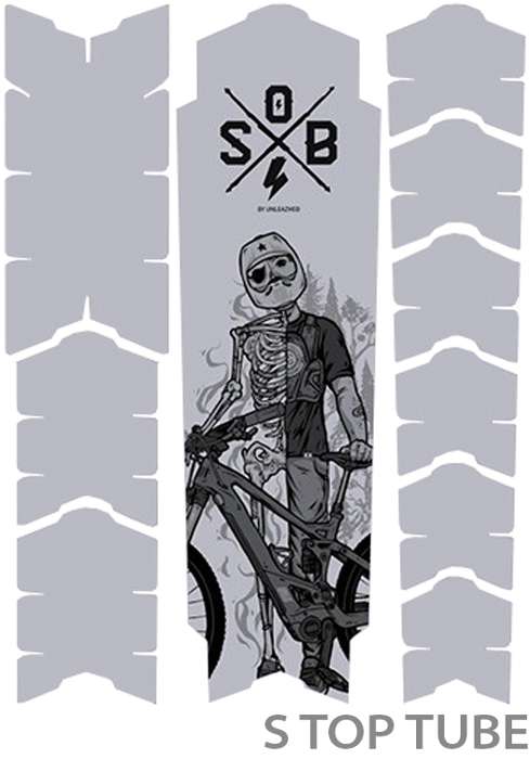 Load image into Gallery viewer, Unleazhed unscratch frame protector film - e-bike sons of battery black matt
