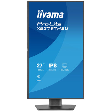 Iiyama prolite xb2797hsu-b1 27 monitor (zwart, 120 hz, hdmi, displayport, usb-c, audio)