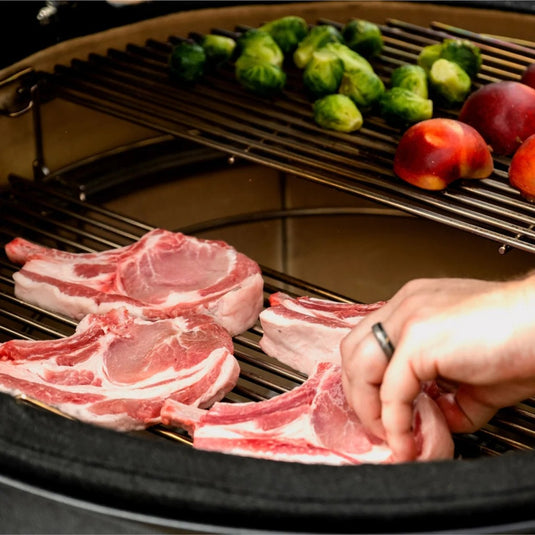 Kamado joe big joe i houtskoolbarbecue (rood zwart, ø 61cm)