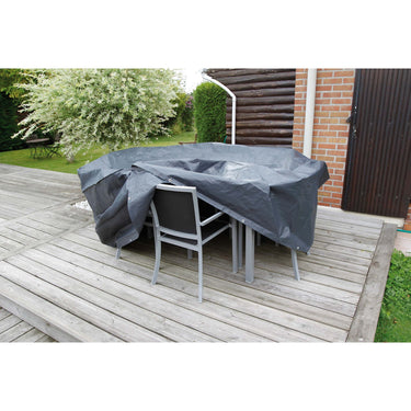Nature beschermhoes voor tuinmeubelset rond afdekking (zwart, 6030604)