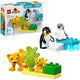 Lego duplo stad - families van wilde dieren: pinguïns en leeuwen constructiespeelgoed (10442 - wildlife families)