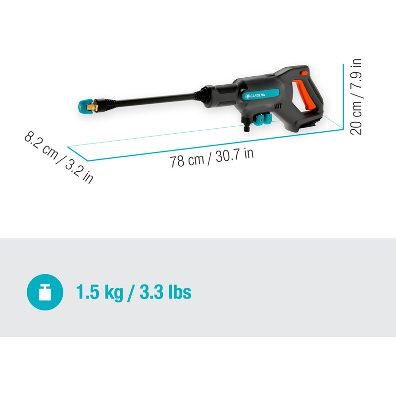 Load image into Gallery viewer, Gardena aquaclean 24 18 v p4a solo drukreiniger (grijs turquoise, 14800-55, accu niet inbegrepen)
