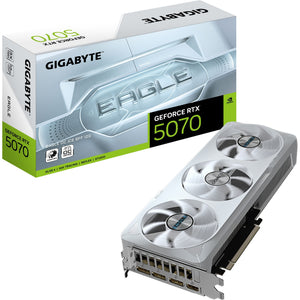 Gigabyte geforce rtx 5070 eagle oc ice sff 12g grafische kaart (wit, 3x displayport, 1x hdmi)