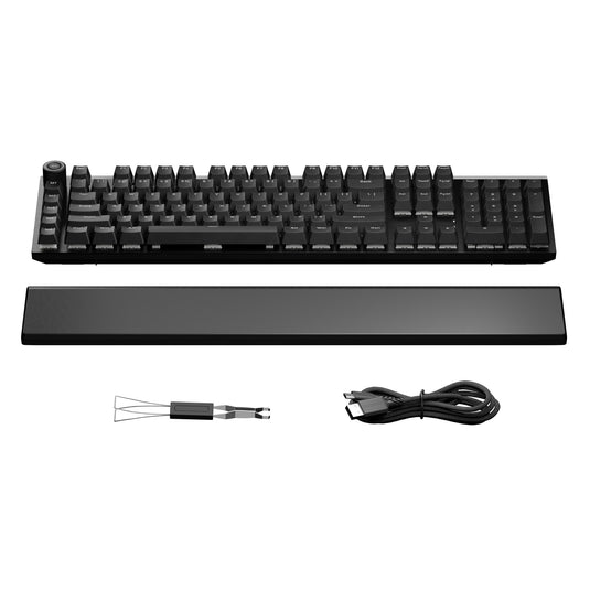 Be quiet! light mount silent linear rgb mechanisch gaming toetsenbord (zwart, us lay-out (qwerty), silent linear, 100%, argb, pbt double-shot keycaps)