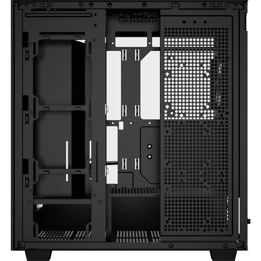 Sharkoon rebel c50 black rgb midi tower behuizing (zwart | 2x usb-a | 1x usb-c | rgb | tempered glass)