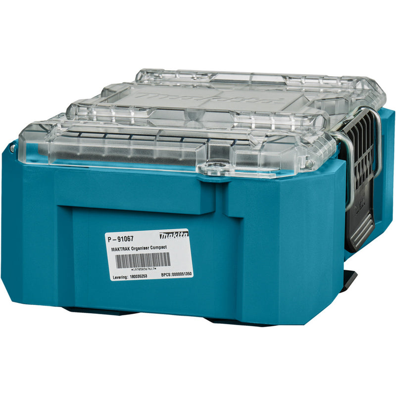 Load image into Gallery viewer, Makita maktrak organizer compact p-91067 gereedschapsbox (blauw zwart)
