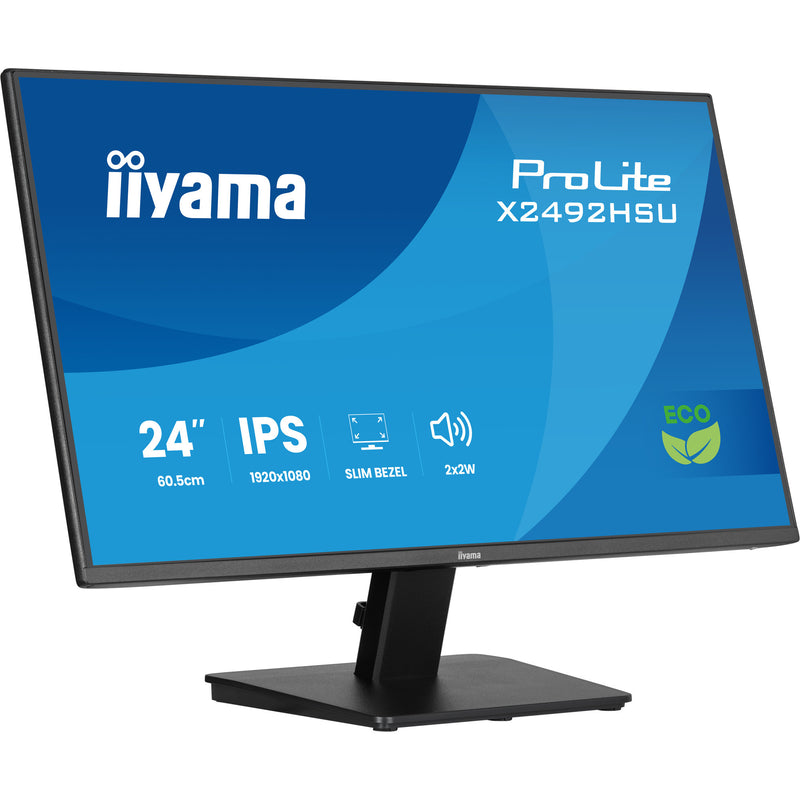 Load image into Gallery viewer, Iiyama prolite x2492hsu-b1 24 monitor (zwart (mat), hdmi, displayport, 2x usb-a)
