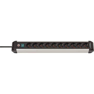 Brennenstuhl premium-alu-line stekkerdoos met schakelaar 10-voudig 3m h05vv-f 3g1,5