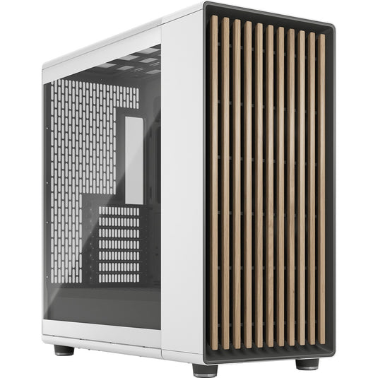 Fractal design north xl midi tower behuizing (wit houtkleur | 2x usb-a | 1x usb-c | tempered glass)