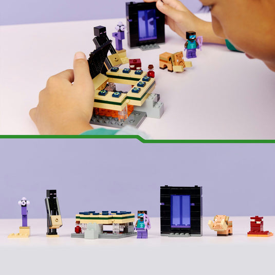Lego minecraft - reis naar de nether en het end-portaal constructiespeelgoed (21584)