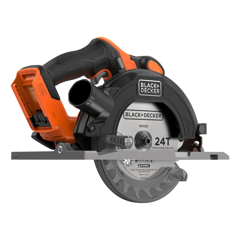 Load image into Gallery viewer, Black+decker 18v brushless cirkelzaag 165mm handcirkelzaag (zwart oranje, accu en oplader niet inbegrepen)
