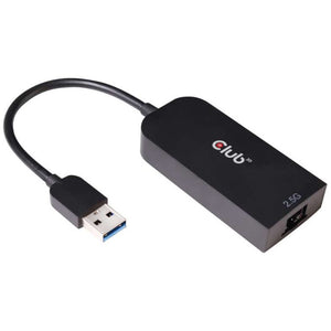 Club 3d usb-a 3.2 gen 1 naar 2.5gb-lan ethernet adapter (zwart, 0,16 meter)