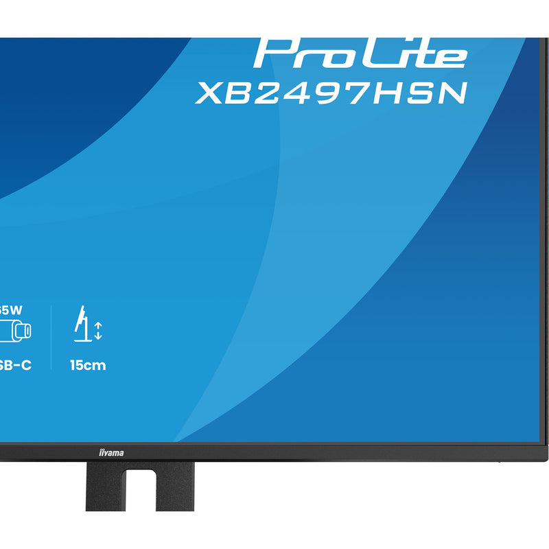 Load image into Gallery viewer, Iiyama prolite xb2497hsn-b1 23.8 monitor (zwart (mat), 100 hz, hdmi, displayport, usb-c, audio, lan)
