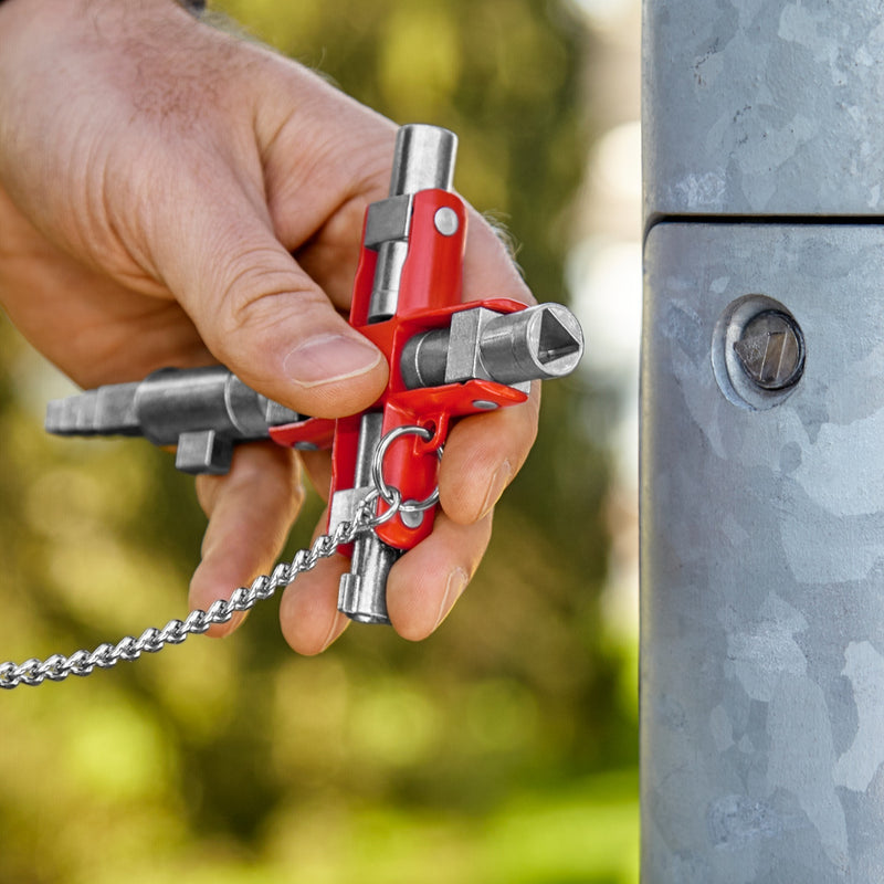 Load image into Gallery viewer, Knipex universele sleutel bouw 001106v01 dopsleutel (zilver rood)
