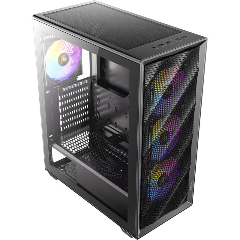 Load image into Gallery viewer, Antec ax85 argb midi tower behuizing (zwart | 2x usb-a | tempered glass)
