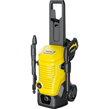 Kärcher k 4 wcm premium hogedrukreiniger (geel zwart, met vuilfrees en slanghaspel)