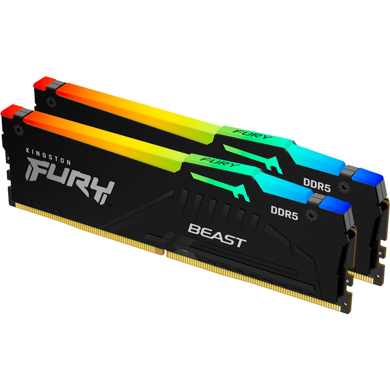 Load image into Gallery viewer, Kingston fury beast rgb 32 gb ddr5-5600 (2x 16 gb) werkgeheugen (zwart, kf556c36bbeak2-32, xmp 3.0, expo)
