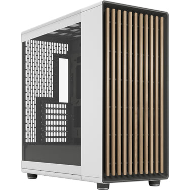 Fractal design north xl rc chalk white tg clear midi tower behuizing (wit houtkleur | 2x usb-a | 1x usb-c | tempered glass)
