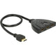 Delock 3x hdmi naar 1x hdmi switch (zwart, 50 centimeter, 4k)