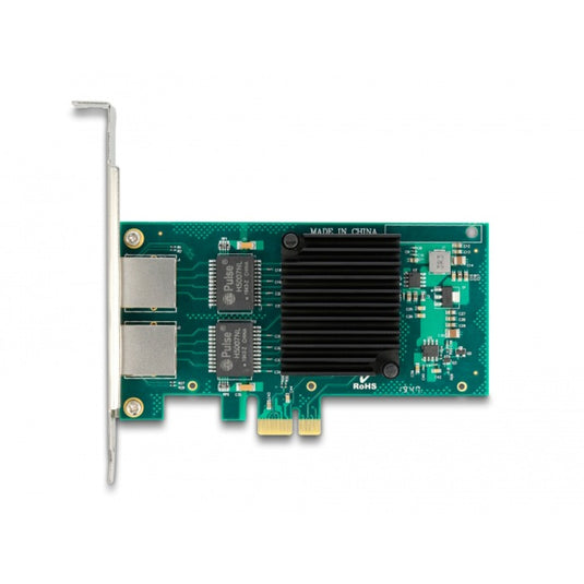 Delock pci express x1 card 2 x rj45 gigabit lan i350 netwerkadapter