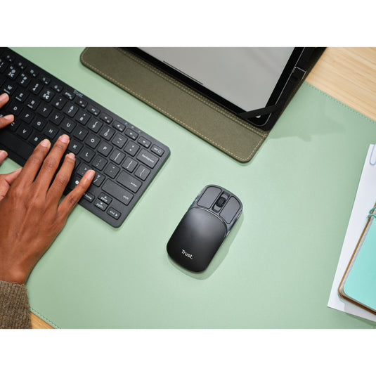 Trust zylo inschuifbare, draagbare zakmuis (zwart, 1000 - 2400 dpi)