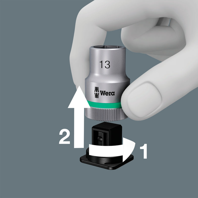 Load image into Gallery viewer, Wera 8100 sc 11 zyklop metalen ratelset gereedschapsset (zwart groen, 28-delig, volledig metalen omschakelbare ratel)
