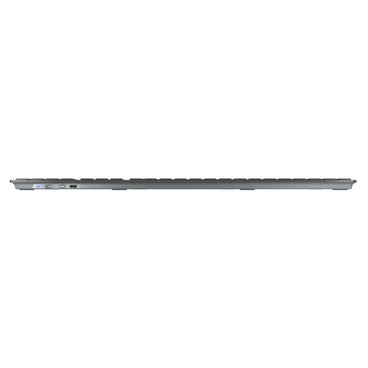 Cherry kw 9100 slim, toetsenbord (zwart zilver, eu lay-out (qwerty), scissor switches, abs, usb-c, 2.4 ghz, bluetooth)