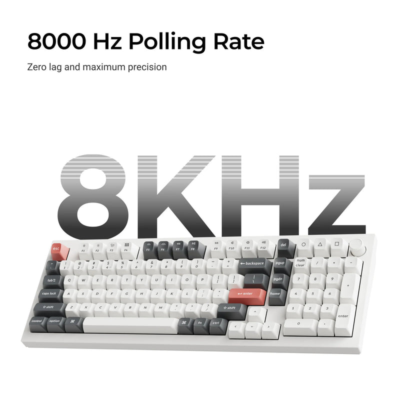 Load image into Gallery viewer, Keychron q5 ultra-m3 8k wireless custom mechanical keyboard (zwart, us lay-out (qwerty), silk pom brown, 96%, rgb, hot swap, 8k, 2.4 ghz | bluetooth 5.2 | usb-c)
