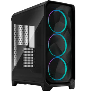 Fractal design meshify 3 rgb midi tower behuizing (zwart | 2x usb-a | 1x usb-c | rgb | tempered glass)