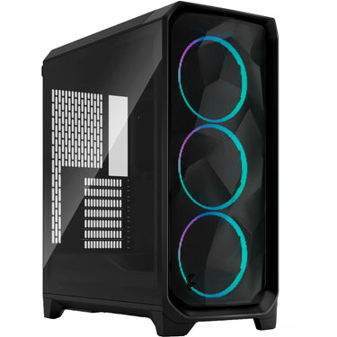 Fractal design meshify 3 rgb midi tower behuizing (zwart | 2x usb-a | 1x usb-c | rgb | tempered glass)