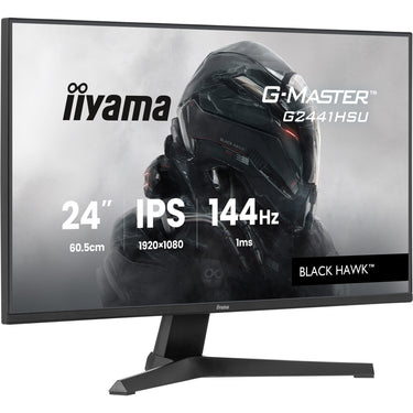Iiyama g-master black hawk g2441hsu-b1 23.8 gaming monitor (zwart, hdmi, displayport, 2x usb-a, usb-b, 144 hz)