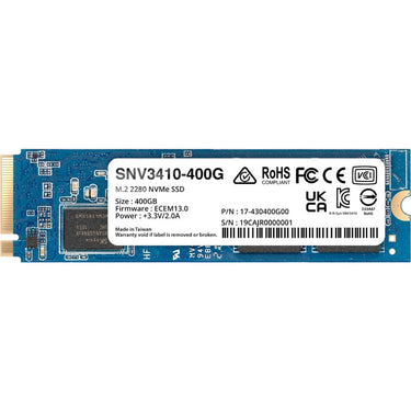 Synology snv3410-400g ssd (m.2 2280, nvme pcie 3.0 x4)
