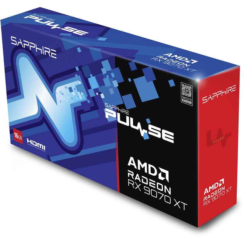 Load image into Gallery viewer, Sapphire radeon rx 9070 xt pulse grafische kaart (zwart, 2x displayport, 2x hdmi 2.1, rdna4)
