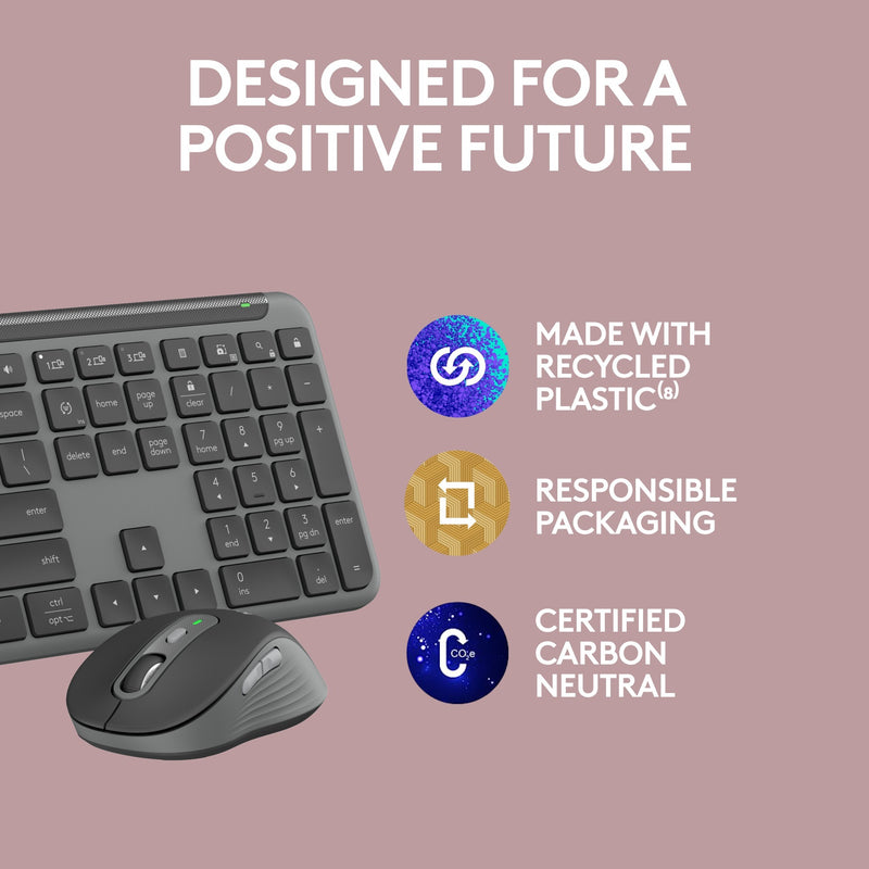 Load image into Gallery viewer, Logitech mk950 signature slim draadloze desktopset (grafiet, us-international lay-out (qwerty), 400 - 4000 dpi)
