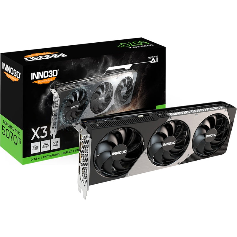 Load image into Gallery viewer, Inno3d geforce rtx 5070 ti x3 grafische kaart (dlss 4, 3x displayport, 1x hdmi 2.1)
