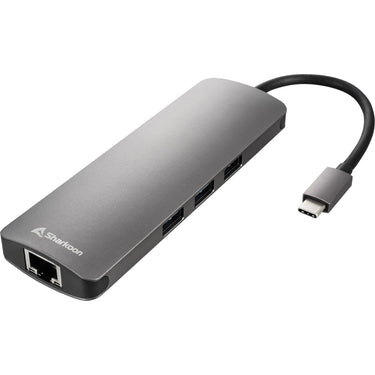 Sharkoon usb 3.0 type c combo adapter dockingstation (donkergrijs)