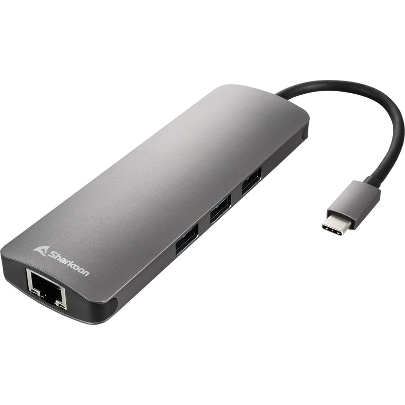 Load image into Gallery viewer, Sharkoon usb 3.0 type c combo adapter dockingstation (donkergrijs)
