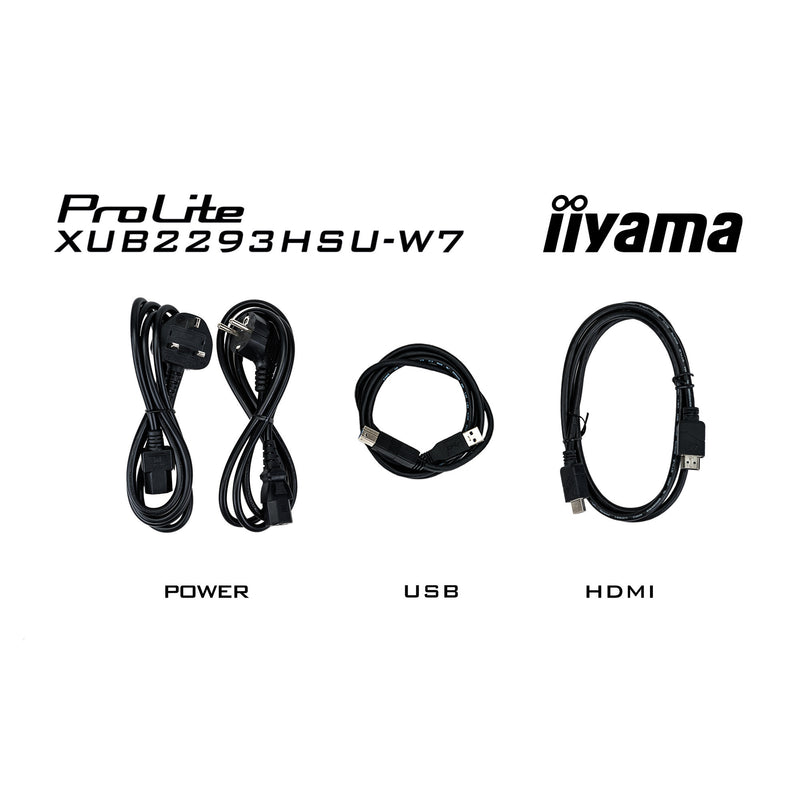 Load image into Gallery viewer, Iiyama prolite xub2293hsu-w7 21.5 monitor (wit (mat), hdmi, displayport, 2x usb-a)
