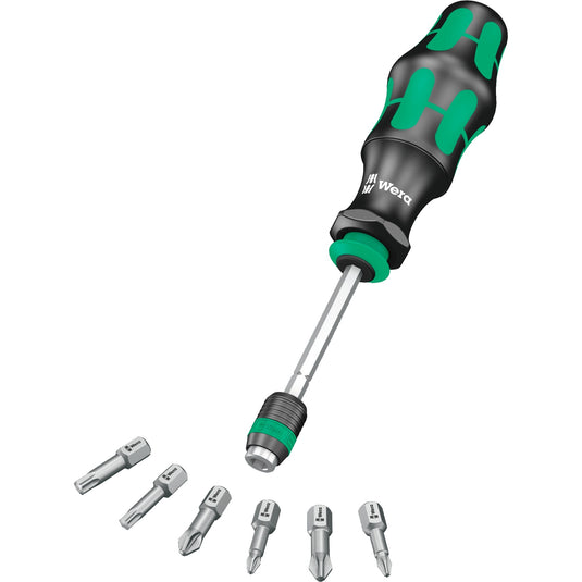 Wera kraftform kompakt 26 met etui, 7‑delig bitset (zwart groen)