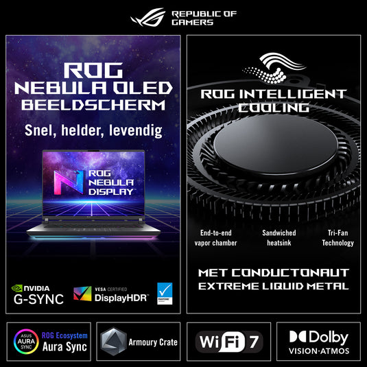 Asus rog strix g18 g814pm-s9012w 18 gaming laptop (grijs | r9 7940hx | rtx 5060 | 16 gb | 1 tb ssd)
