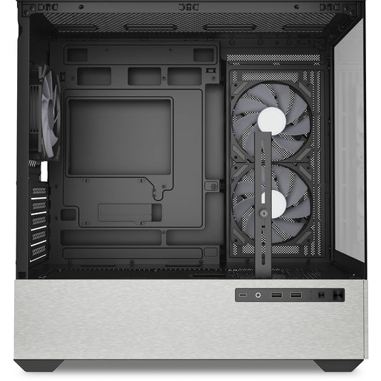 Sharkoon mk7 argb mini tower behuizing (zwart | 2x usb-a | 1x usb-c | rgb | tempered glass)