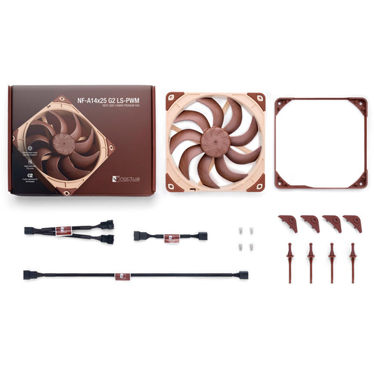 Noctua nf-a14x25 g2 ls-pwm case fan (bruin beige, 140 x 140 x 25 mm)