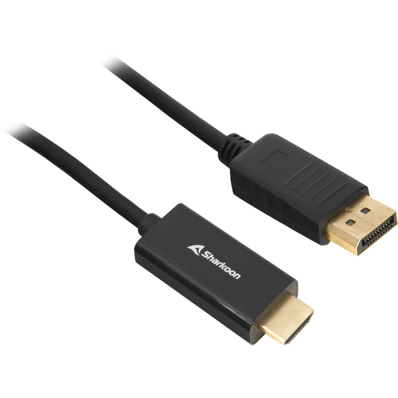 Load image into Gallery viewer, Sharkoon displayport 1.2 > hdmi adapter (zwart, 1 meter, 4k)
