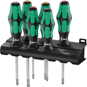 Wera 335 350 355 3 schraubendrehersatz schroevendraaier (zwart groen, 6-delig)