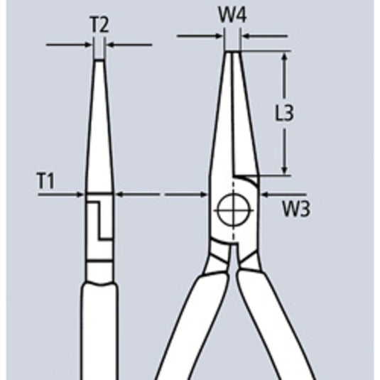 Knipex montagetang 2871280 grijptang (rood zwart)
