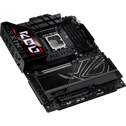 Asus rog maximus z890 hero socket 1851 moederbord (zwart, raid, 2.5gb-lan, 5gb-lan, wi-fi 7, bt, sound, atx)