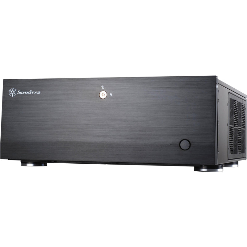 Load image into Gallery viewer, Silverstone grandia gd07b htpc behuizing (zwart | 2x usb-a)
